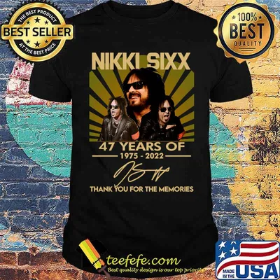 Nikki Sixx 45 Years Of 1975 2020 Thank You For The Memories Signatures Customize Classic T-Shirt