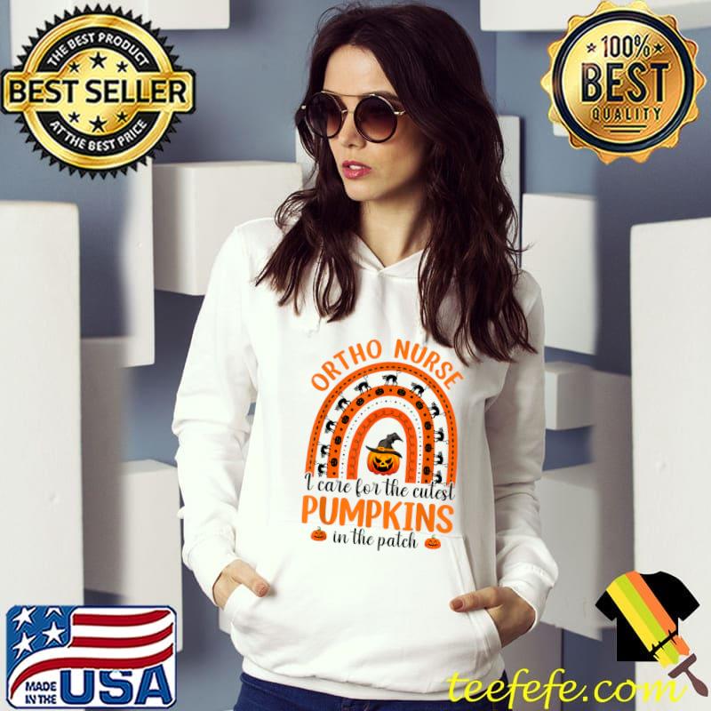 Ortho Nurse I Care The Cutest Pumpkins Rainbow Halloween T-Shirt Hoodie Ortho Nurse I Care The Cutest Pumpkins Rainbow Halloween T-Shirt Hoodie