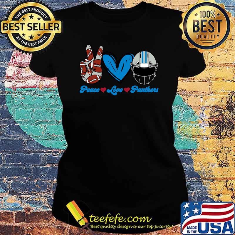 Peace Love Panthers Football Team T-Shirt Ladies tee Peace Love Panthers Football Team T-Shirt Ladies tee
