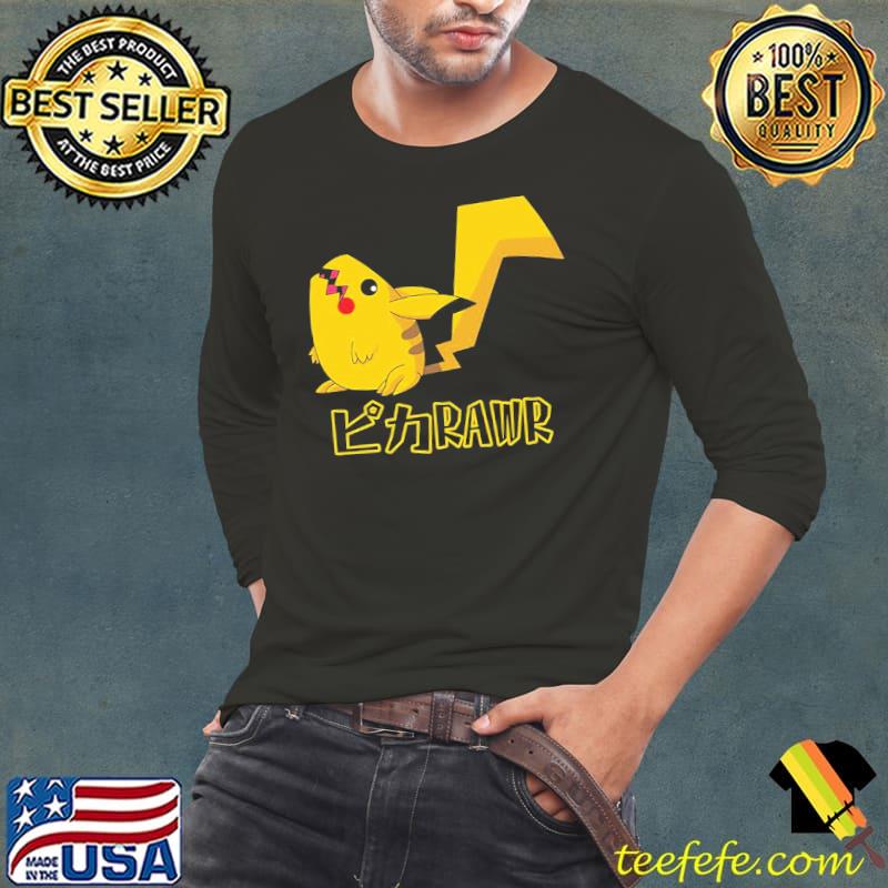 Pikarawr Pokemon Pikachu rawr classic s Long Sleeve Tee Pikarawr Pokemon Pikachu rawr classic s Long Sleeve Tee
