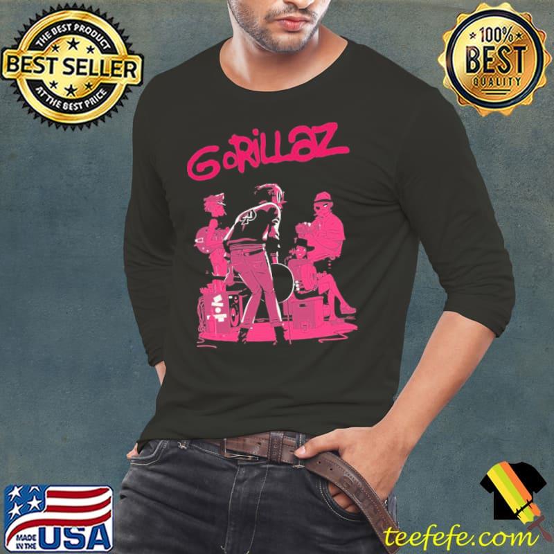 Pink art gorillaz are an english virtual band s Long Sleeve Tee Pink art gorillaz are an english virtual band s Long Sleeve Tee