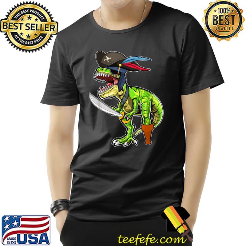 Pirate Dinosaur T Rex Tyrannosaurus Halloween T-Shirt
