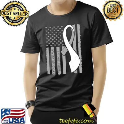 Retinoblastoma Awareness Ribbon American Flag In This Family We Fight Together T-Shirt
