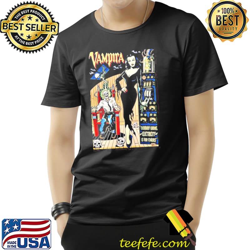 Retro art vampira halloween spooky night shirt