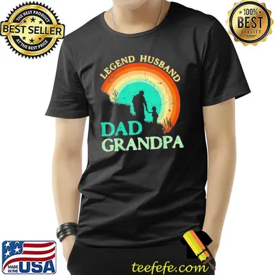 Retro father's day dad the legend husband dad grandpa classic  shirt