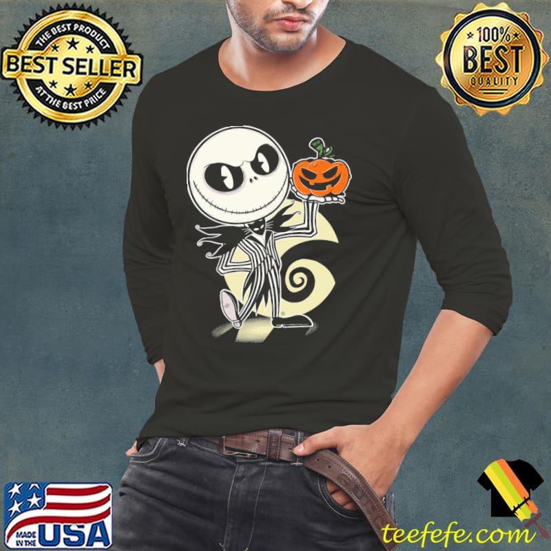 Retro Jack skellington with a halloween pumpkin cute art classic s Long Sleeve Tee Retro Jack skellington with a halloween pumpkin cute art classic s Long Sleeve Tee