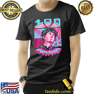 Retro psycho head 100 anime manga artwork classic shirt