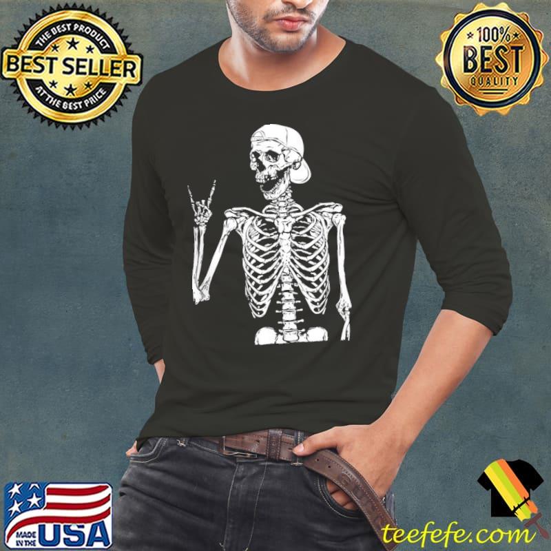 Rocker skeleton hand rock on costume funny halloween classic s Long Sleeve Tee Rocker skeleton hand rock on costume funny halloween classic s Long Sleeve Tee