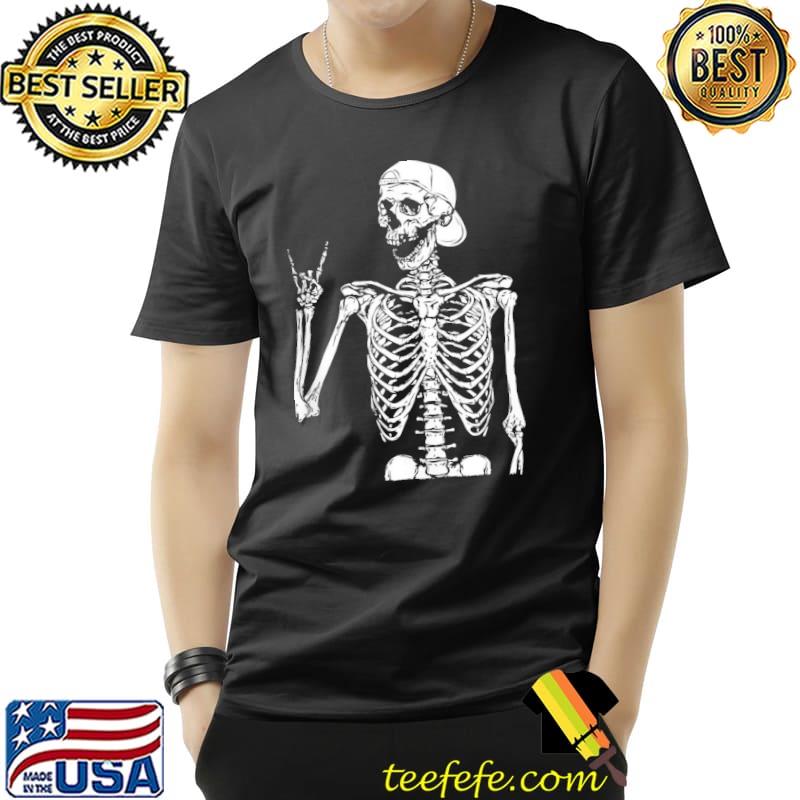 Rocker skeleton hand rock on costume funny halloween classic shirt Rocker skeleton hand rock on costume funny halloween classic shirt