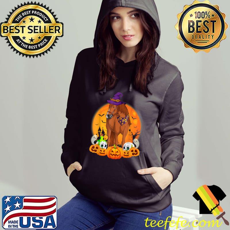 Scary Pumpkin Skull Pumpkin Blood Moon Witch Horse Halloween T-Shirt Hoodie Scary Pumpkin Skull Pumpkin Blood Moon Witch Horse Halloween T-Shirt Hoodie