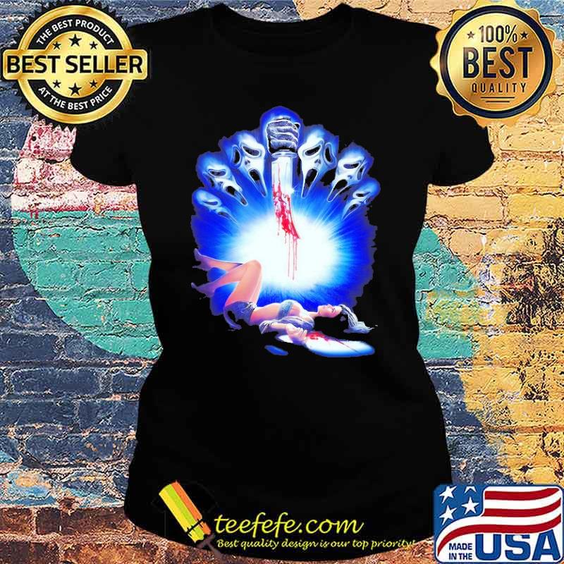 Scream Ghostface Blood Horror Movie Poster Shirt Ladies tee Scream Ghostface Blood Horror Movie Poster Shirt Ladies tee