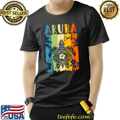 Sea Turtle Aruba Caribe Family Vacation Vintage T-Shirt