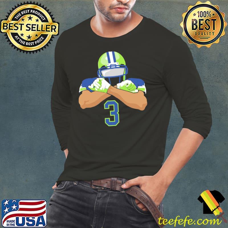 Seattle Football player number 3 sport s Long Sleeve Tee Seattle Football player number 3 sport s Long Sleeve Tee