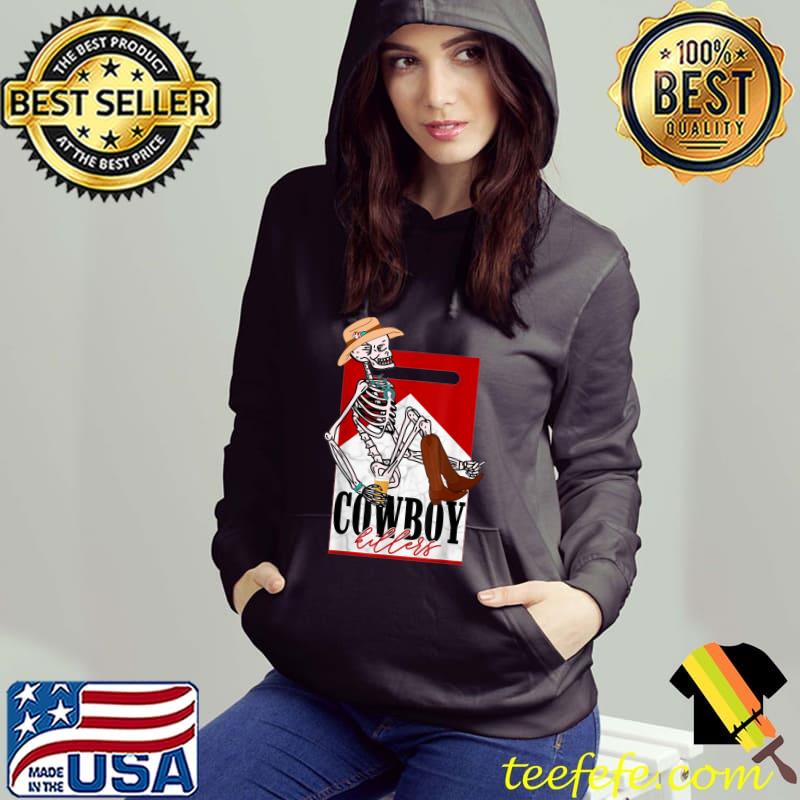 Skeleton Cowboy Red Western Skeleton Cowhide T-Shirt Hoodie Skeleton Cowboy Red Western Skeleton Cowhide T-Shirt Hoodie