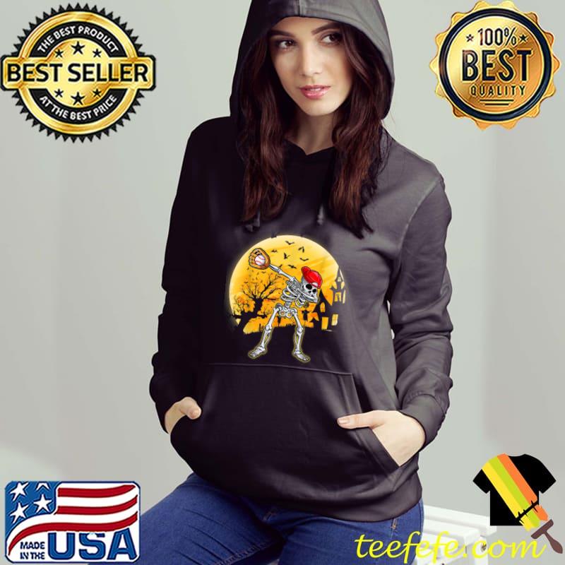 Skeleton Dabbing Baseball Player Bats Moon Halloween T-Shirt Hoodie Skeleton Dabbing Baseball Player Bats Moon Halloween T-Shirt Hoodie