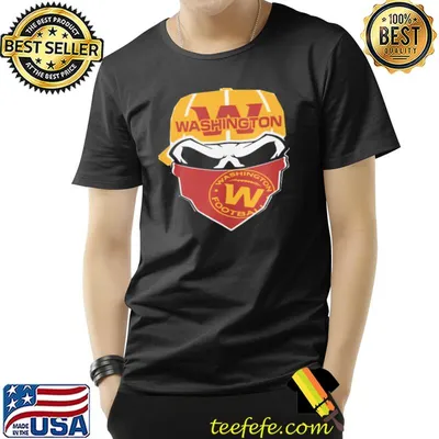 Skull wears Washington commanders and Washington Football lovers classic shirt
