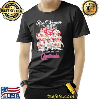 St. louis cardinals real women love baseball smart women love cardinals sport shirt