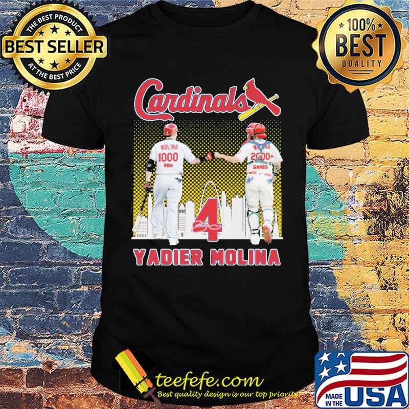 St Louis Cardinals Yadier Molina Signatures Shirt
