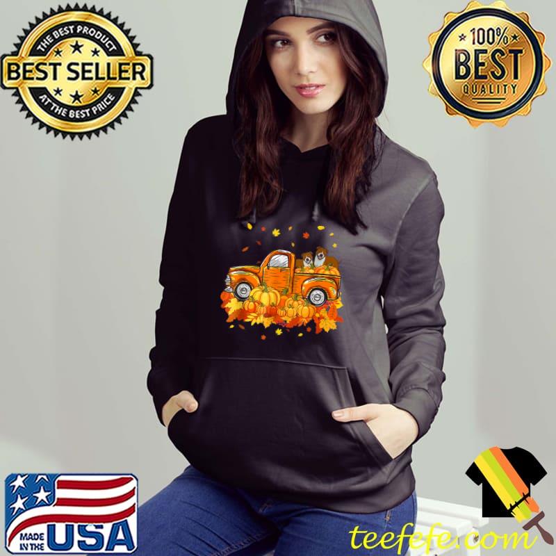 Staffordshire Bull Riding Truck Pumpkin Autumn Leaves Fall T-Shirt Hoodie Staffordshire Bull Riding Truck Pumpkin Autumn Leaves Fall T-Shirt Hoodie