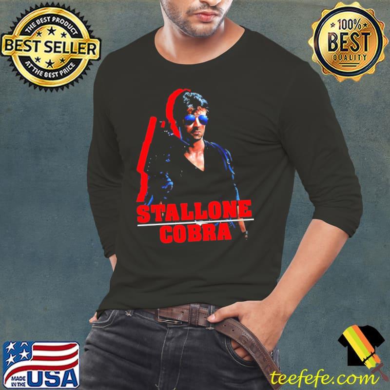 Stallone Cobra movie poster sylvester stallone classic s Long Sleeve Tee Stallone Cobra movie poster sylvester stallone classic s Long Sleeve Tee