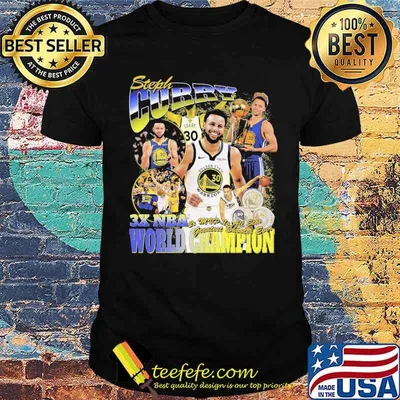 Steph curry 3x NBA world champion Golden State Warriors shirt