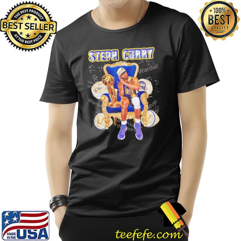 Stephen state steph curry with the champion cup classic shirt