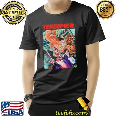 Terrifier movie horror art the clown halloween spooky night classic shirt