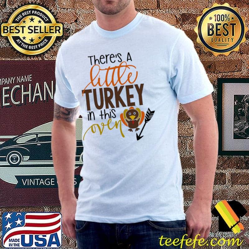 Thanksgiving pregnancy he or she what will our little Turkey be pregnancy announcement classic shirt