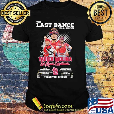 The last dance yadier molina St Louis Cardinals thank legend signature shirt