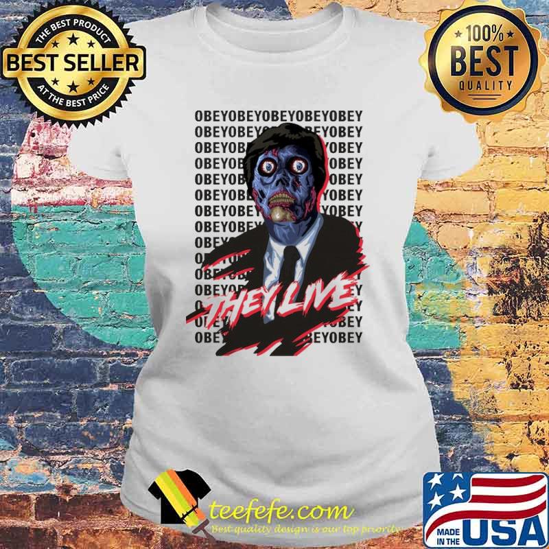 They Live 1988 Obey Skull Poster Movie Shirt Laides tee They Live 1988 Obey Skull Poster Movie Shirt Laides tee
