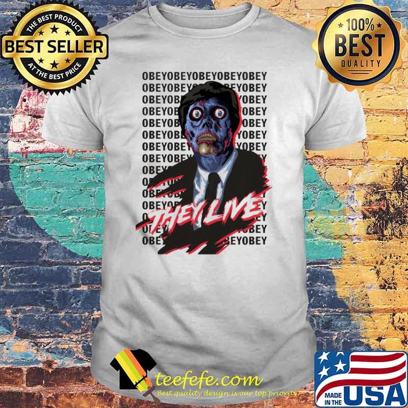 They Live 1988 Obey Skull Poster Movie Shirt