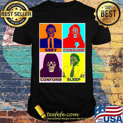 They Live Obey Consume Conform Sleep Skull Shirt