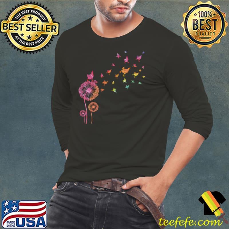 Tie Dye Chicken Farmer Farming Flower Dandelion T-Shirt Long Sleeve Tee Tie Dye Chicken Farmer Farming Flower Dandelion T-Shirt Long Sleeve Tee