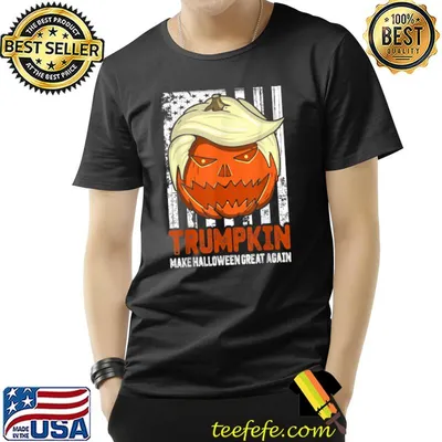 Trumpkin Make Halloween Great Again Usa Flag T-Shirt