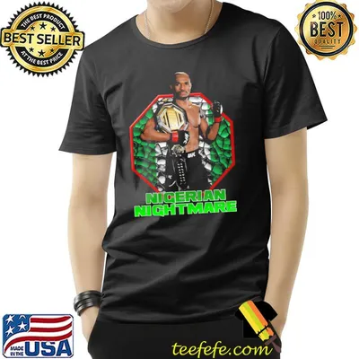 Ufc welterweight champion kamaru usman nigerian nightmare design sport shirt