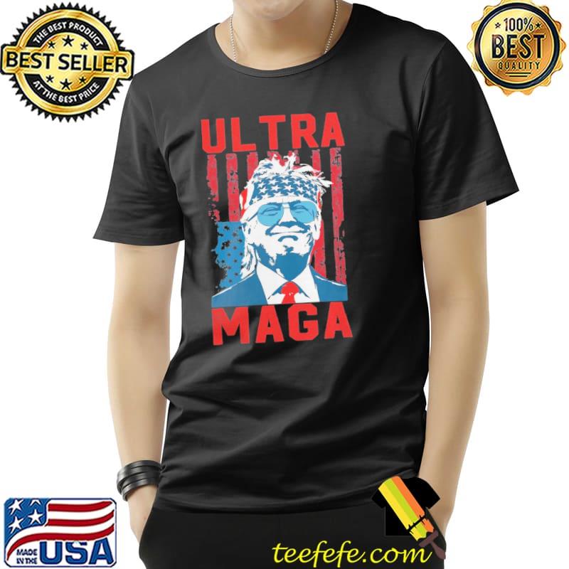 Ultra maga king 2024 vintage usa flag shirt