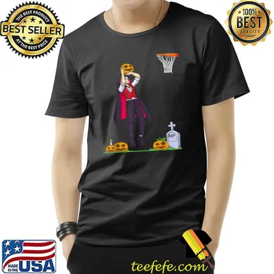 Vampire Play Basketball Halloween Pumpkins T-Shirt