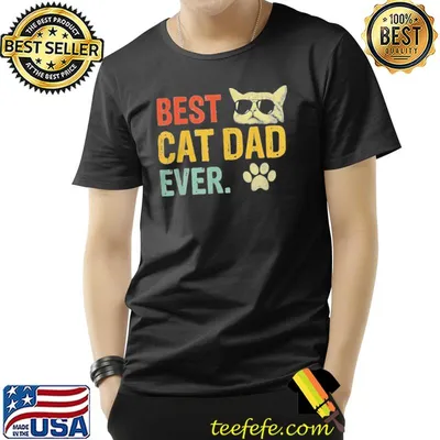 Vintage best cat dad ever cat daddy gift classic shirt