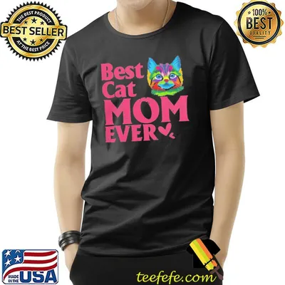 Vintage best cat mom ever cut colored cat mommy classic shirt