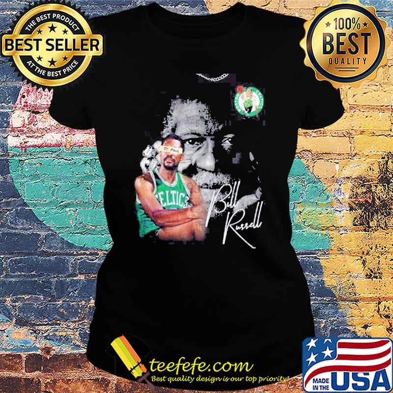 Vintage NBA Legend Bill Russell Signature Rip Shirt Ladies tee Vintage NBA Legend Bill Russell Signature Rip Shirt Ladies tee
