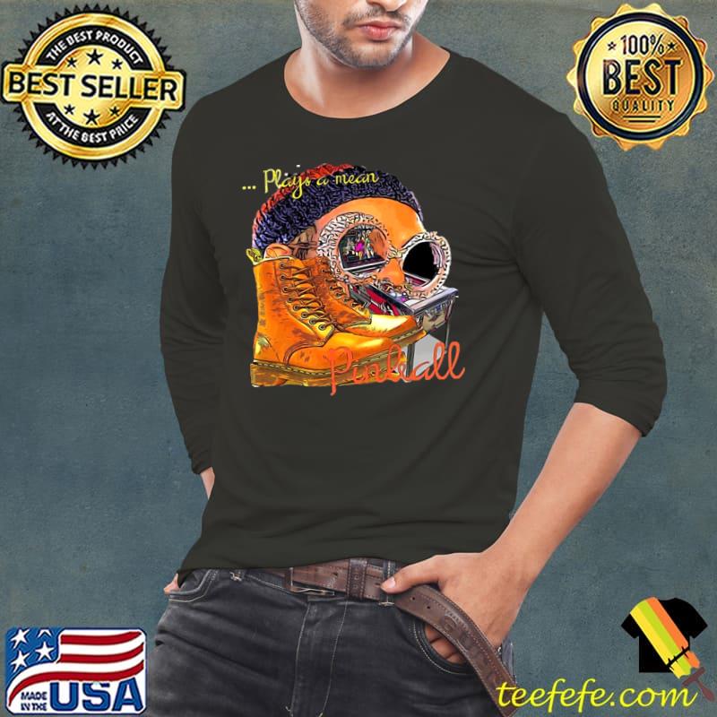 Vintage Sure Plays A Mean Pinball John World Tour Music T-Shirt Long Sleeve Tee Vintage Sure Plays A Mean Pinball John World Tour Music T-Shirt Long Sleeve Tee