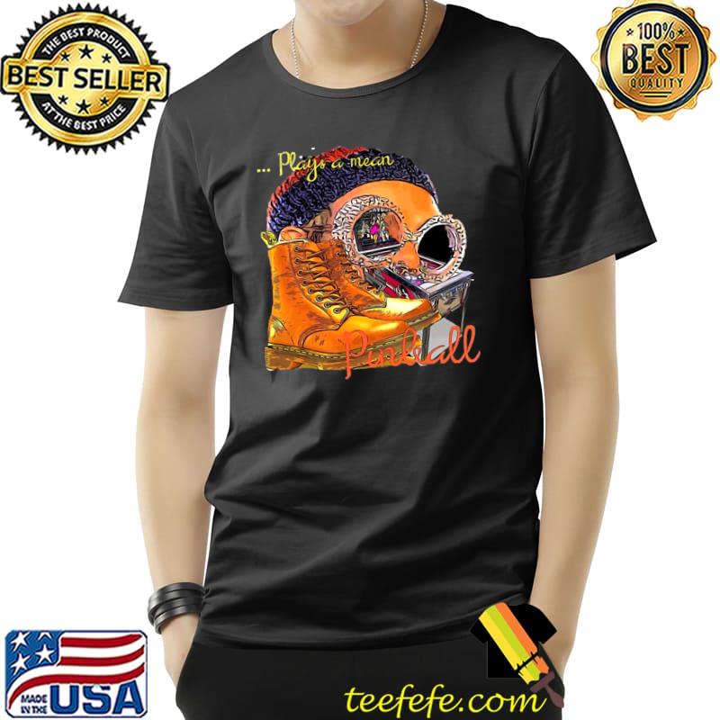 Vintage Sure Plays A Mean Pinball John World Tour Music T-Shirt
