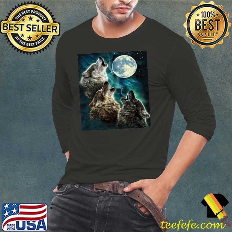 Wolf moon howling wolf classic s Long Sleeve Tee Wolf moon howling wolf classic s Long Sleeve Tee