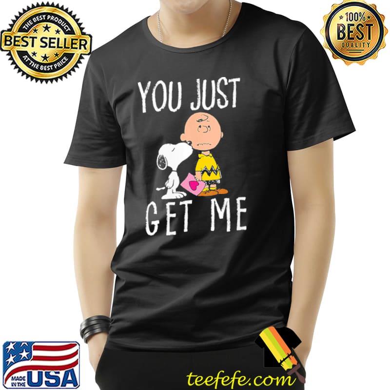 Womens Peanuts Charlie brown and Snoopy you just get me classic shirt