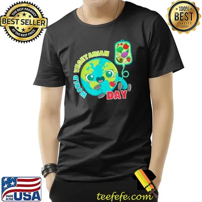 World Vegetarian Day Earth Vegetarian Transmission Veggies T-Shirt