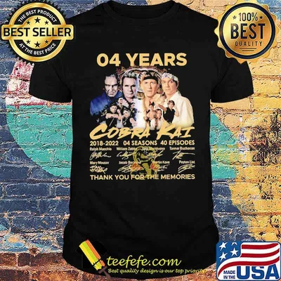 04 years Cobra Kai THank You For The memories Shirt