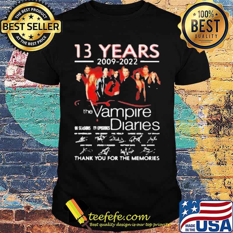13 Years 2009 2022 The Vampire Diaries Thank You For The Memories Shirt