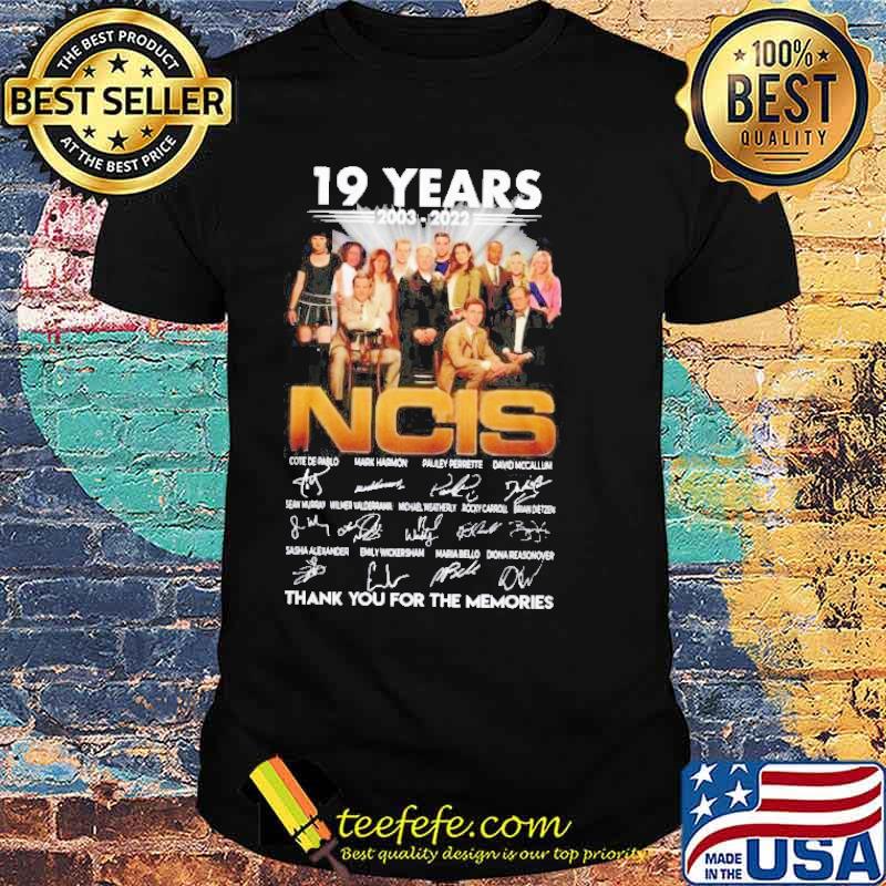 19 years ncis thank for memories signatures shirt