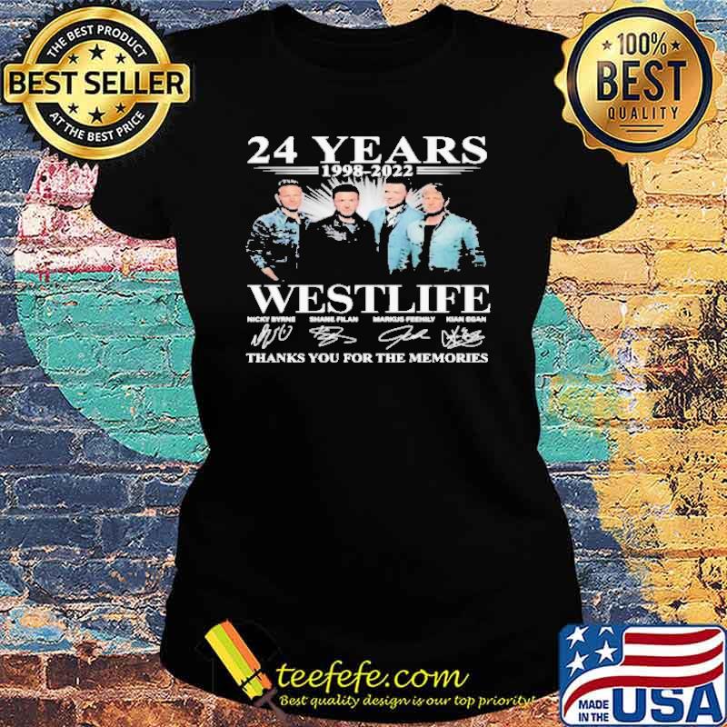 24 years westlife thank for memories signatures s Ladies tee 24 years westlife thank for memories signatures s Ladies tee