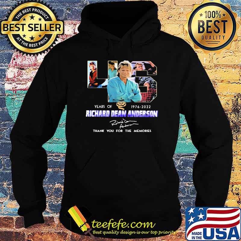 46 Years Of 1976 2022 Richard Dean Anderson Shirt Hoodie 46 Years Of 1976 2022 Richard Dean Anderson Shirt Hoodie